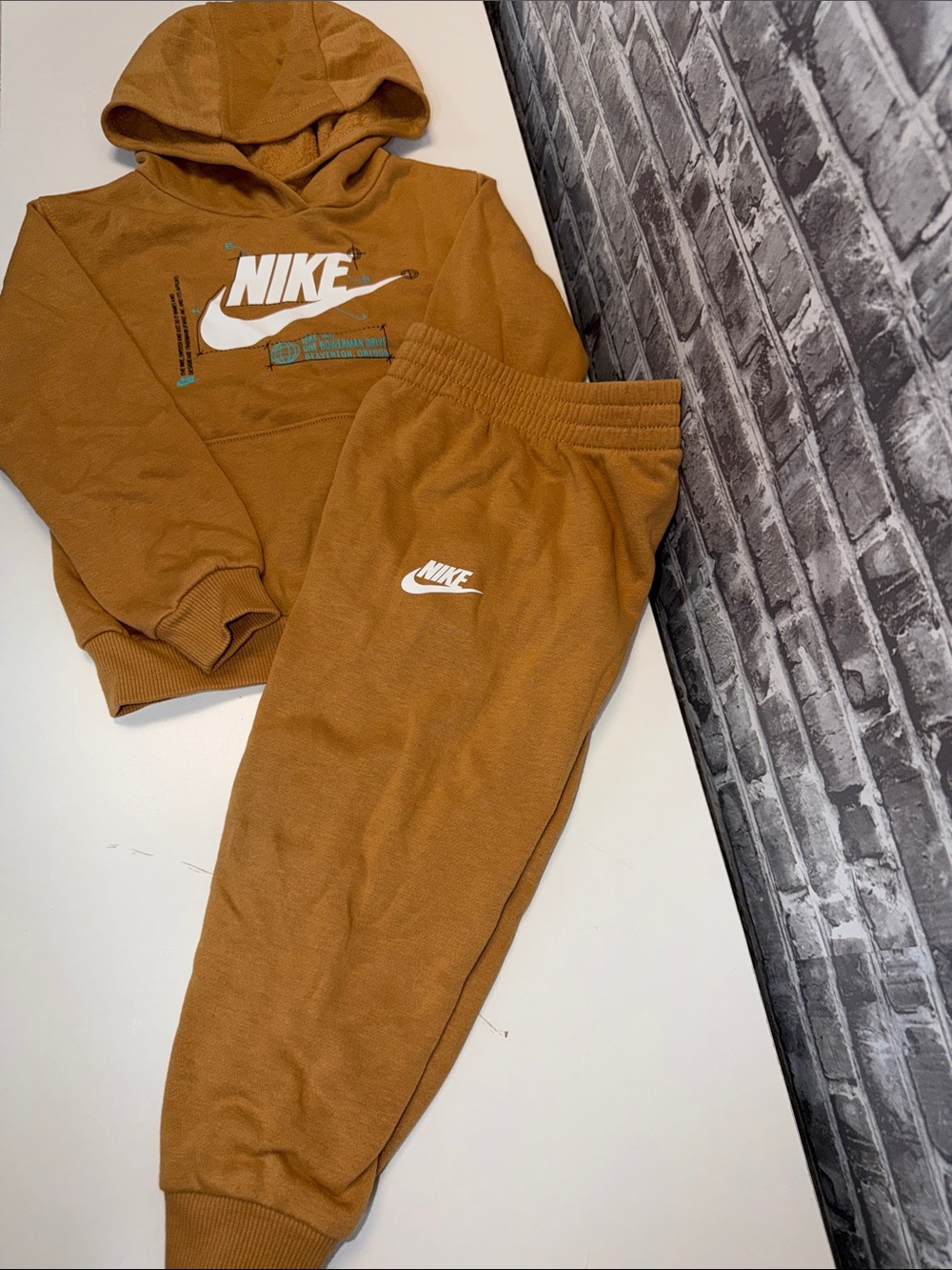 Boy's Nike Caramel Brown Hoodie & Joggers Set
